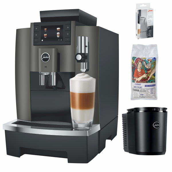 Jura W8 Coffee Machine + 1L Cool Control + HP3 Stainless Steel Pipe + 1Kg Coffee