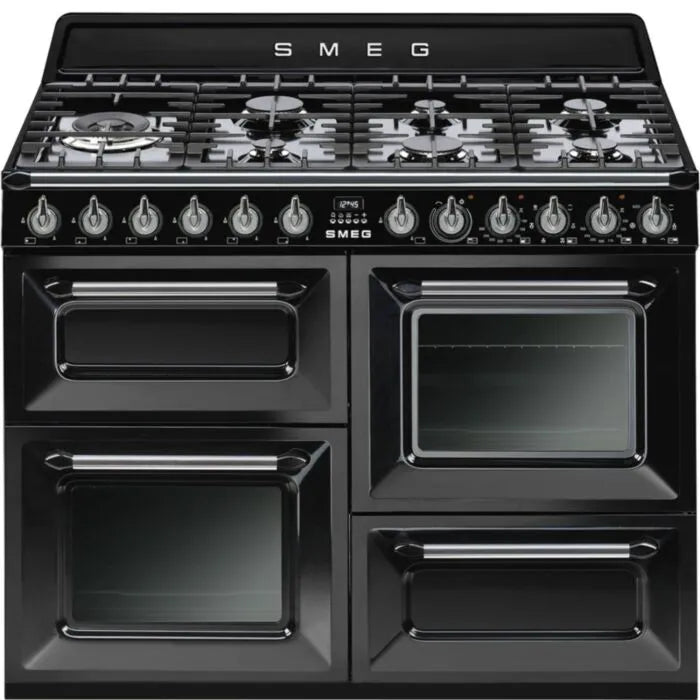 Smeg 110cm Black 7 burner Victoria Cooker