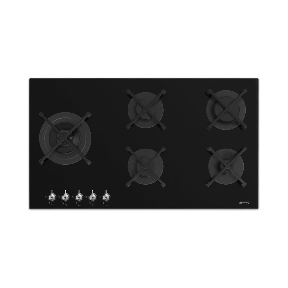 Smeg 90cm 5 Burner Gas on Glass