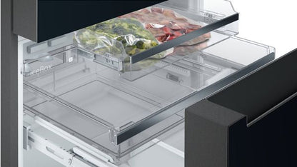 Siemens iQ700 Black Glass French Door Fridge